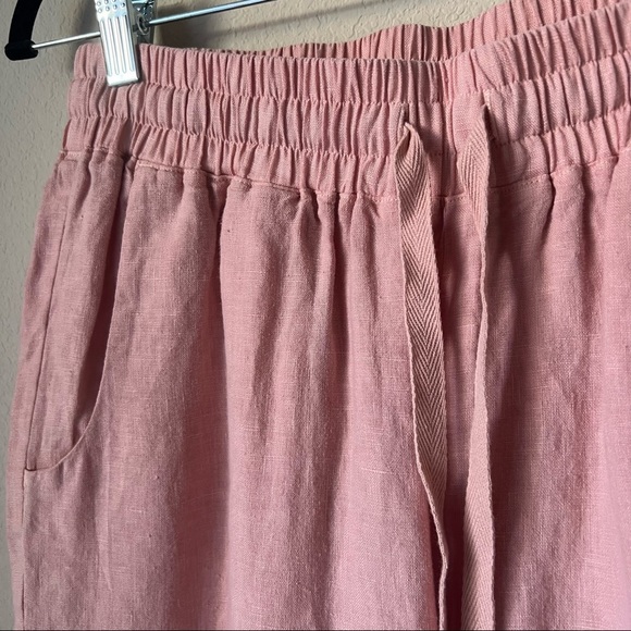 NWOT Cloth & Stone Blush Pink Linen Long Shorts - Picture 6 of 15